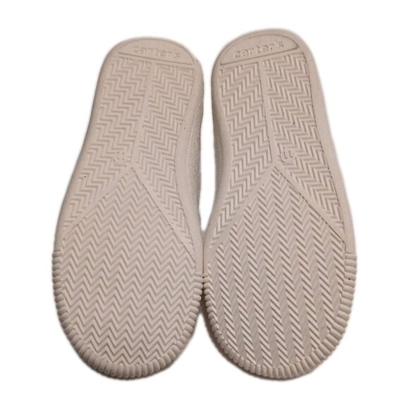 Toddler‎ Boys White Sneakers with Black Detail Lace-Up Hook Loop Closure - Picture 6 of 8